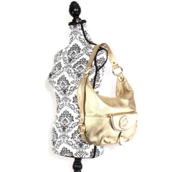 NEW! MK Gold Metallic Bag - Picture 4 of 5